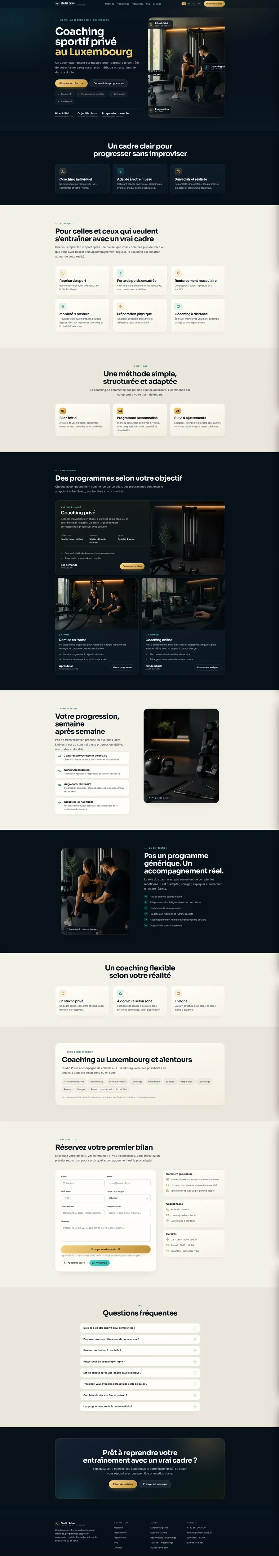 Aperçu du projet Coach sportif + coaching privé